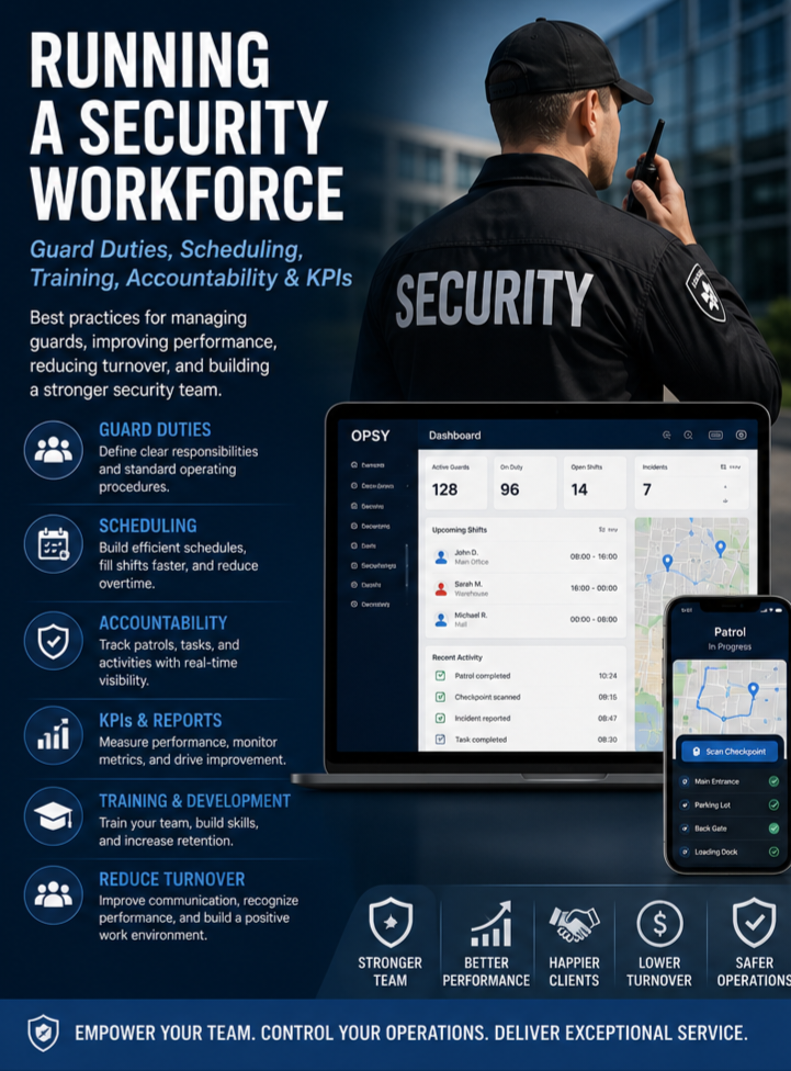 Running a Security Workforce: Guard Duties, Scheduling, Training, Accountability & KPIs